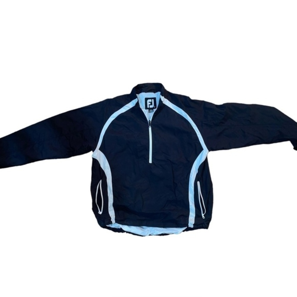 Footjoy Lined‎ 1/2 Zip Pullover Windbreaker Jacket size L black in EUC